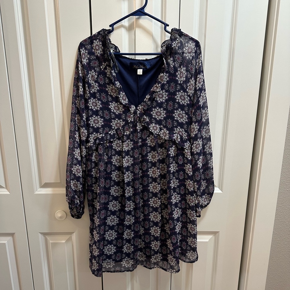 Floral Sheer Long Sleeve Dress